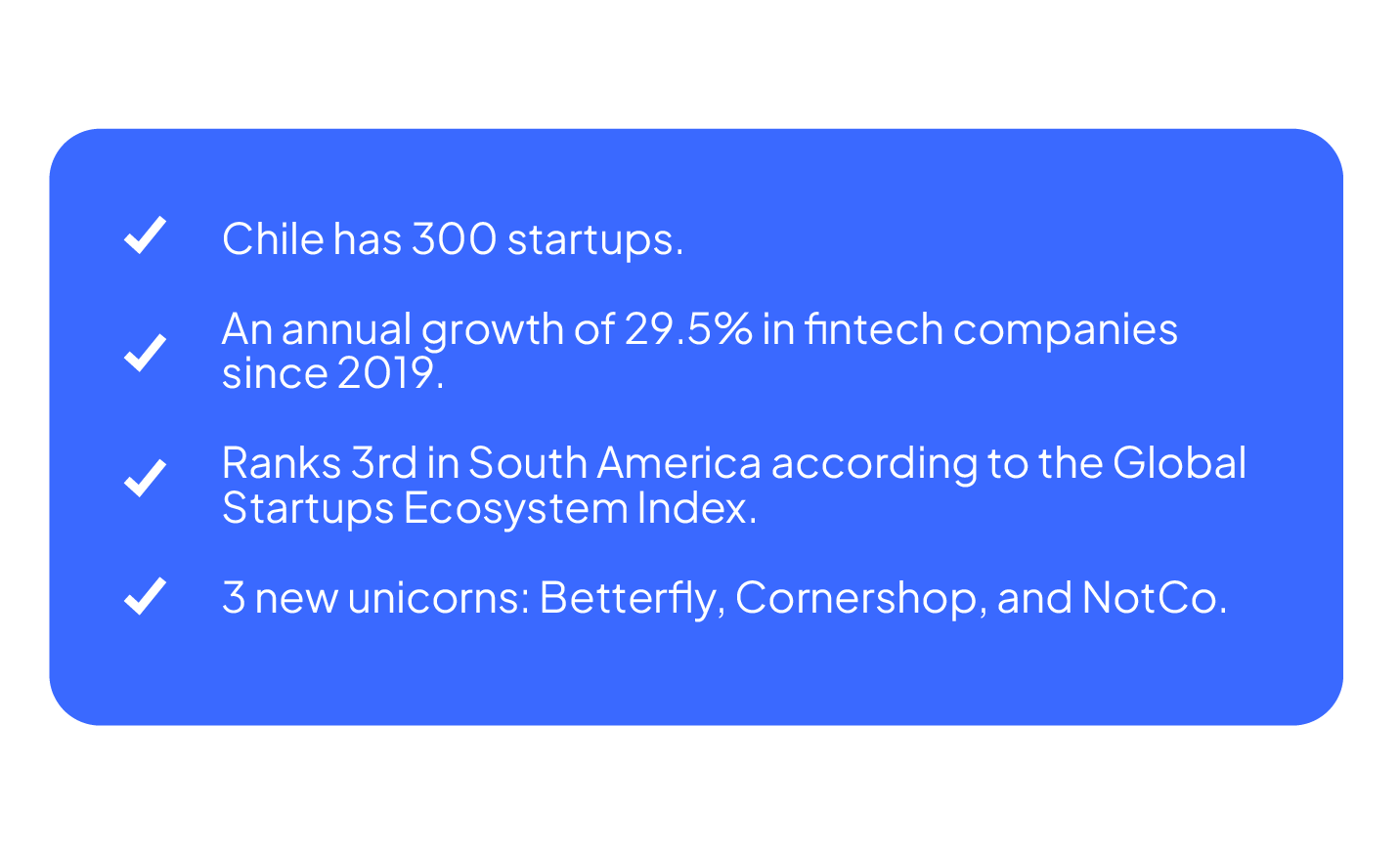 Overview of the Chilean tech market. 