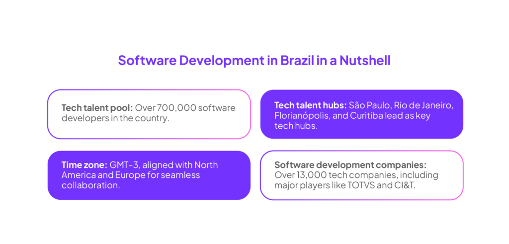 Software development market in Brazil.